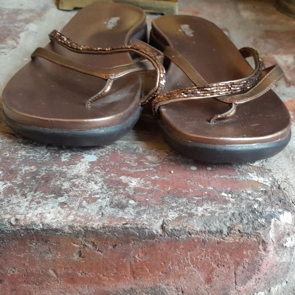 Massimo Copper Embellished Sandals - Picture 5 of 8